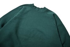 画像2: Used Fruit of the Loom Raglan Sleeve Blank Sweat Shirt Green made in USA (2)