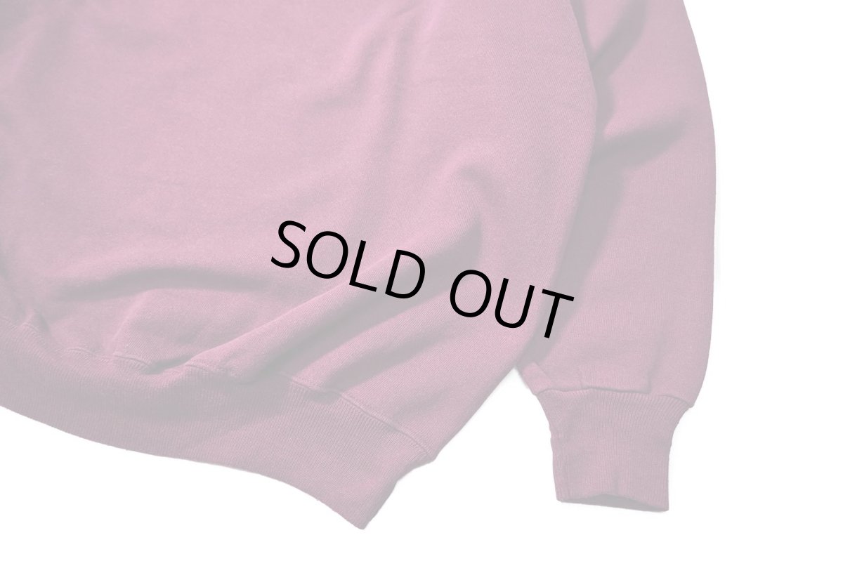 画像3: Used Hanes Raglan Sleeve Blank Sweat Shirt Burgundy made in USA (3)