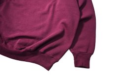 画像3: Used Hanes Raglan Sleeve Blank Sweat Shirt Burgundy made in USA (3)