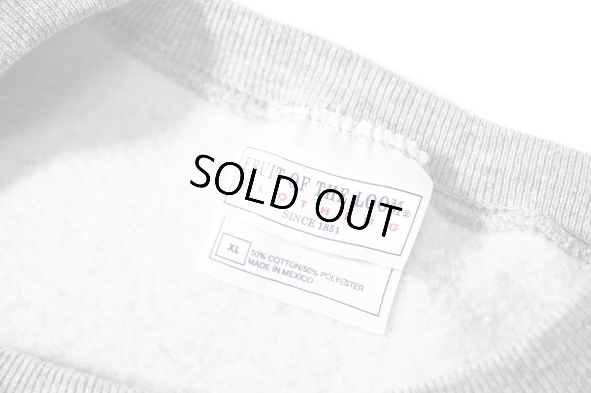 画像4: Used Fruit of the Loom Raglan Sleeve Blank Sweat Shirt Grey (4)