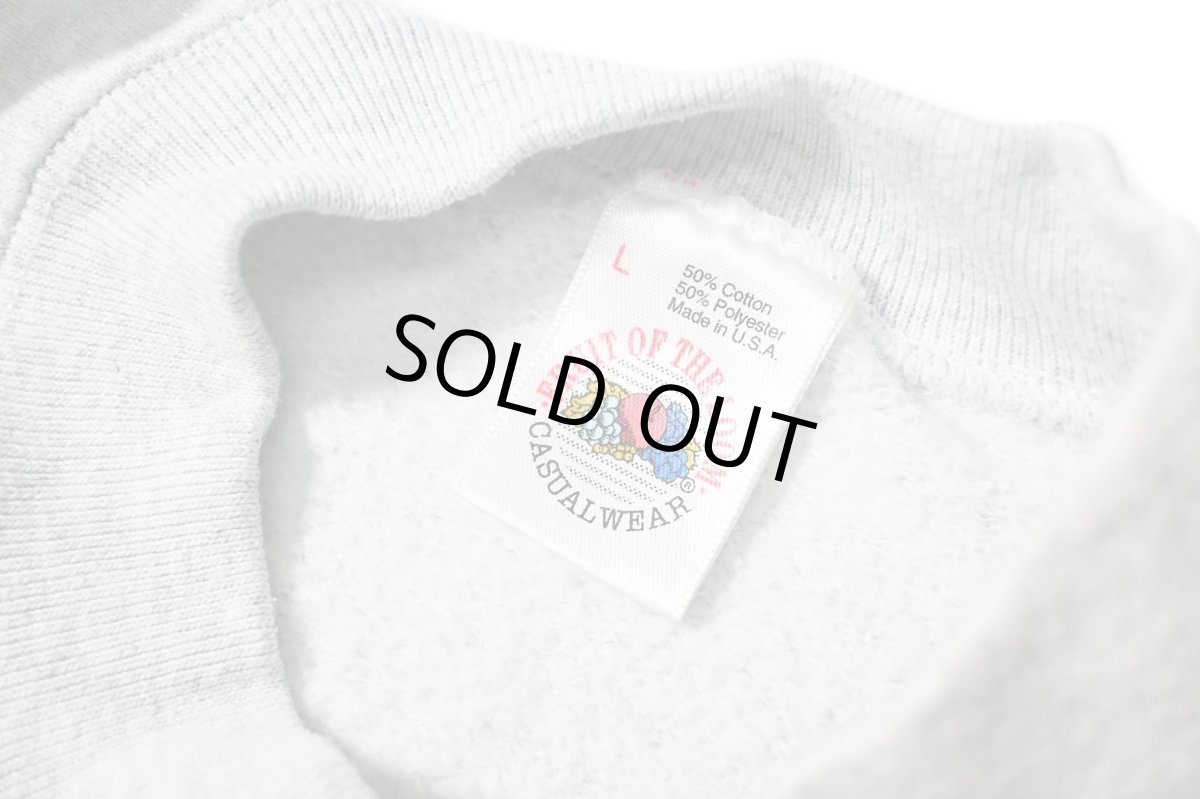 画像4: Used Fruit of the Loom Raglan Sleeve Blank Sweat Shirt Ash made in USA (4)