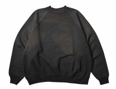 画像1: Used Hanes Raglan Sleeve Blank Sweat Shirt Black (1)