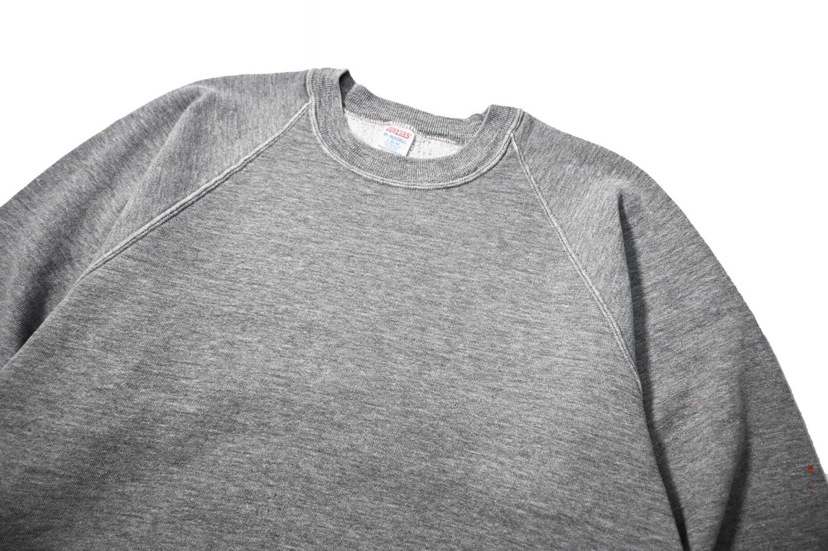画像2: Used Jerzees by Russell Raglan Sleeve Blank Sweat Shirt Grey made in USA (2)