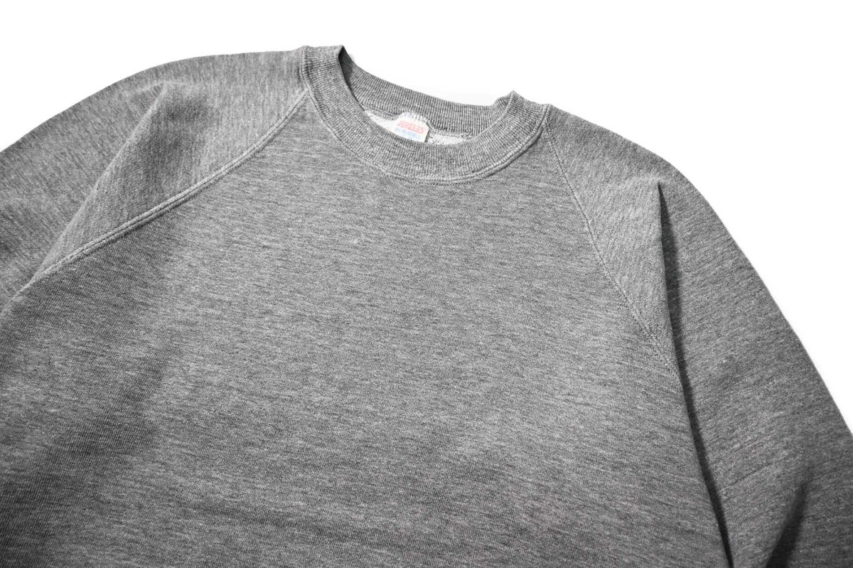画像2: Used Jerzees by Russell Raglan Sleeve Blank Sweat Shirt Grey made in USA (2)