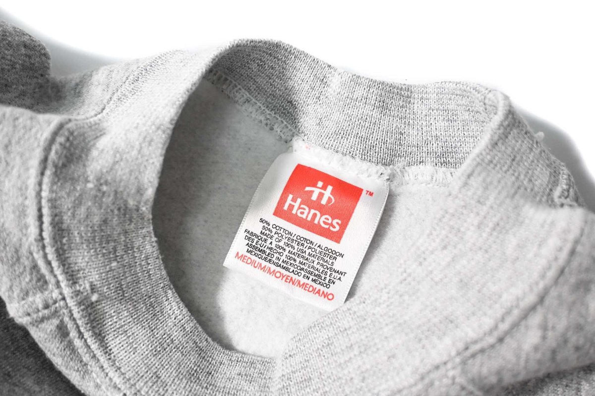 画像4: Deadstock Hanes Raglan Sleeve Blank Sweat Shirt Grey (4)