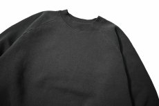 画像2: Used Fruit of the Loom Raglan Sleeve Blank Sweat Shirt Black (2)
