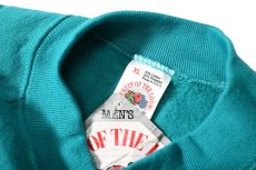 画像4: Deadstock Fruit of the Loom Raglan Sleeve Blank Sweat Shirt Teal made in USA (4)