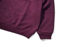 画像3: Used Hanes Raglan Sleeve Blank Sweat Shirt Burgundy made in USA (3)
