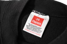 画像4: Used Hanes Raglan Sleeve Blank Sweat Shirt Black (4)