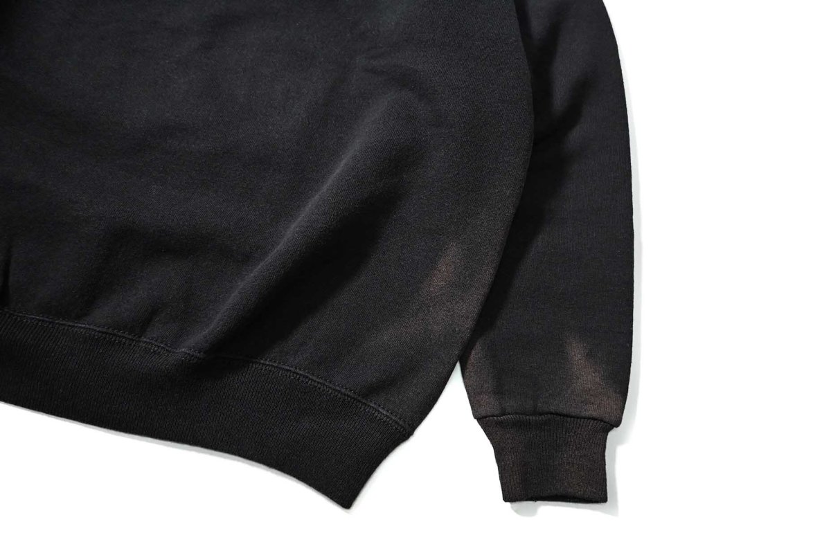 画像3: Used Hanes Raglan Sleeve Blank Sweat Shirt Black made in USA (3)