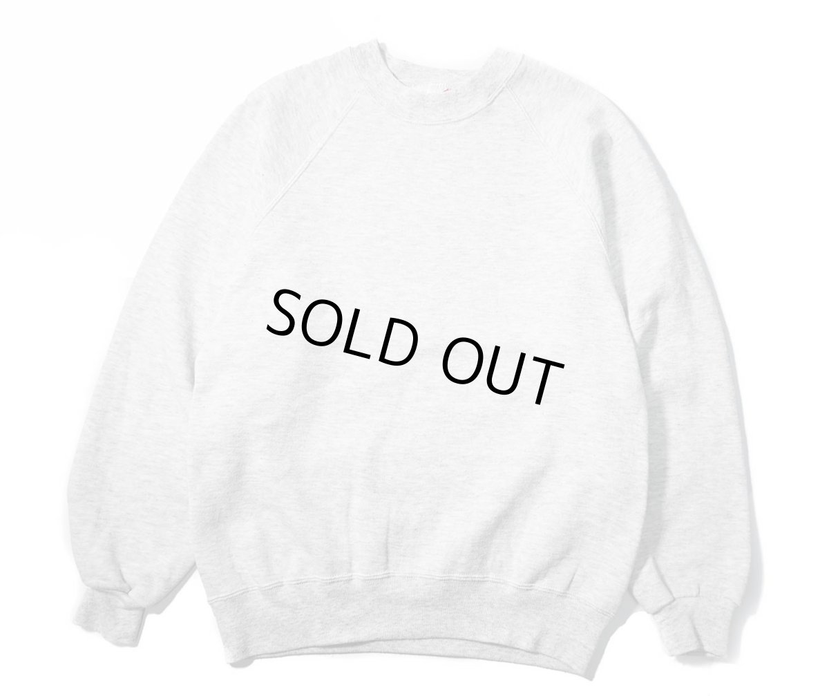 画像1: Used Jerzees Raglan Sleeve Blank Sweat Shirt Ash made in USA (1)