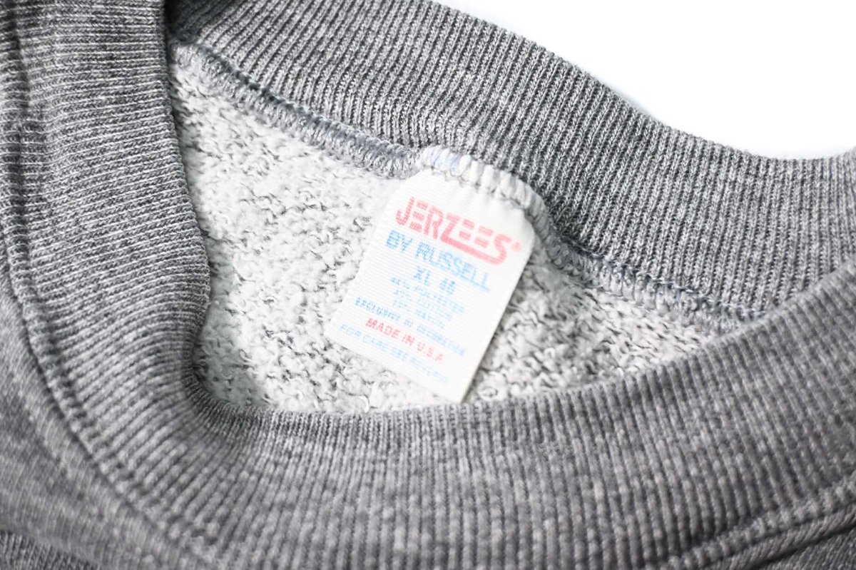 画像4: Used Jerzees by Russell Raglan Sleeve Blank Sweat Shirt Grey made in USA (4)