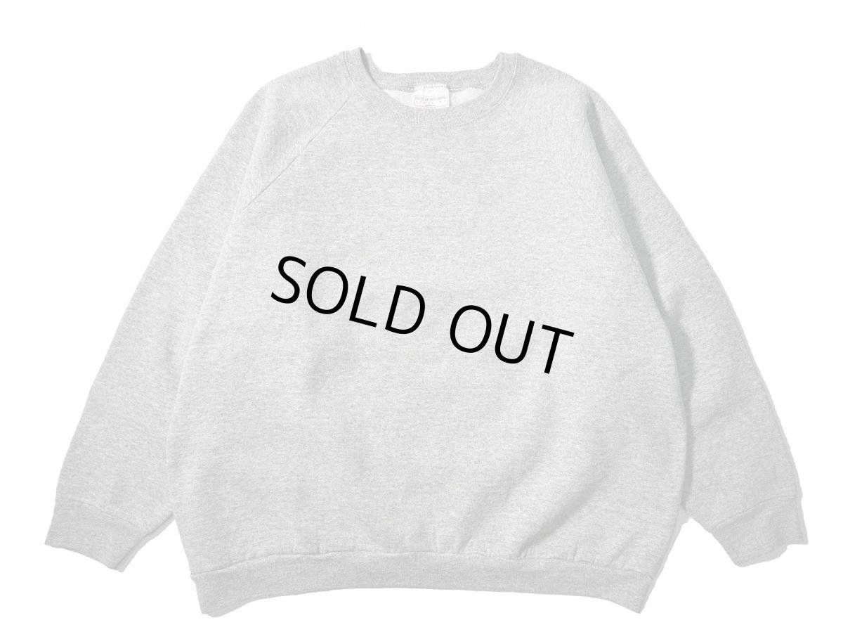 画像1: Used Fruit of the Loom Raglan Sleeve Blank Sweat Shirt Grey (1)