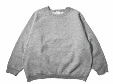 画像1: Used Fruit of the Loom Raglan Sleeve Blank Sweat Shirt Grey (1)