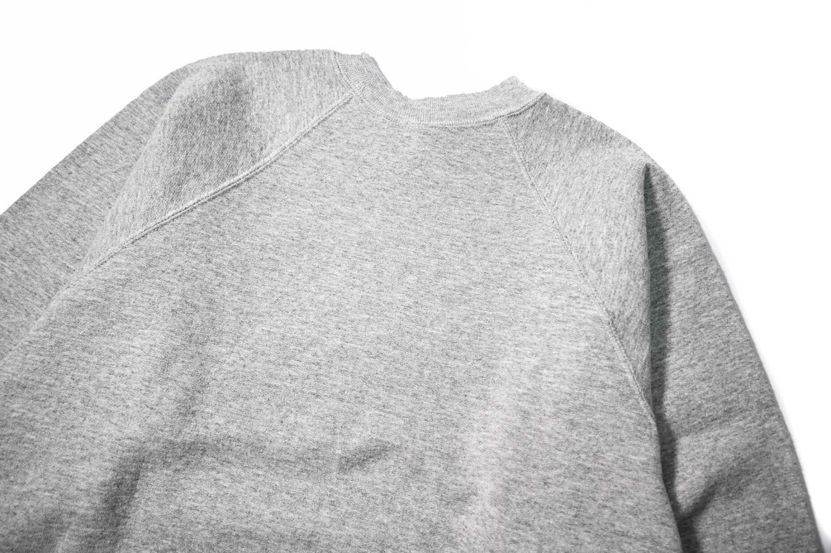 画像2: Deadstock Hanes Raglan Sleeve Blank Sweat Shirt Grey (2)