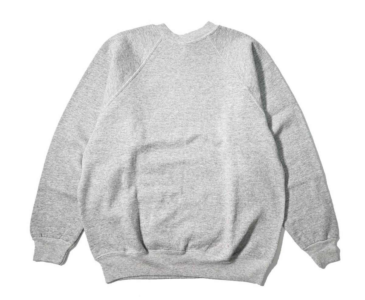 画像1: Deadstock Hanes Raglan Sleeve Blank Sweat Shirt Grey (1)
