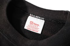 画像4: Used Hanes Raglan Sleeve Blank Sweat Shirt Black made in USA (4)