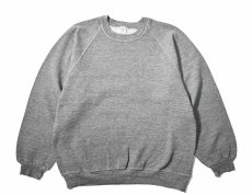 画像1: Used Jerzees by Russell Raglan Sleeve Blank Sweat Shirt Grey made in USA (1)