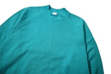 画像2: Deadstock Fruit of the Loom Raglan Sleeve Blank Sweat Shirt Teal made in USA (2)