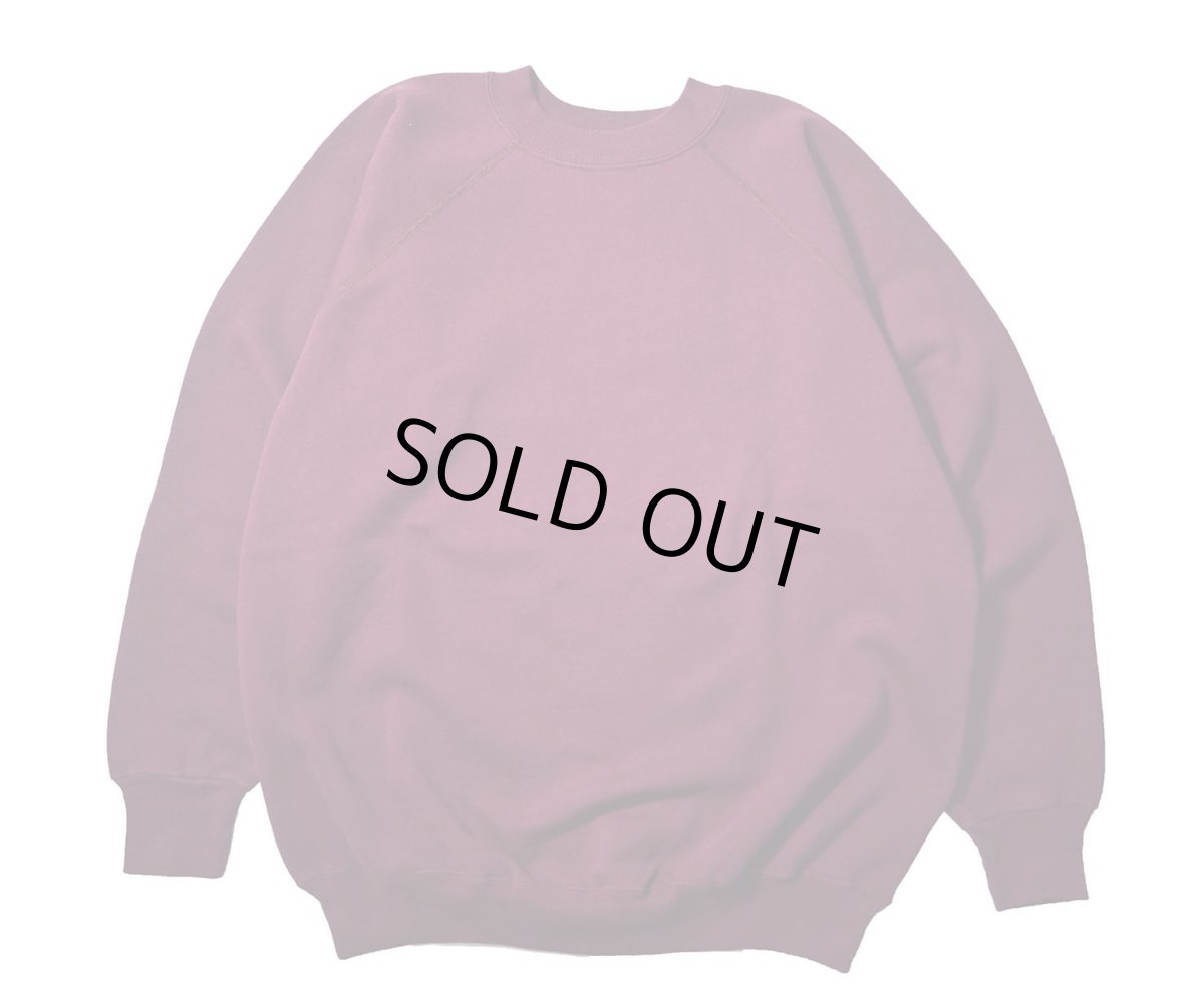 画像1: Used Hanes Raglan Sleeve Blank Sweat Shirt Burgundy made in USA (1)