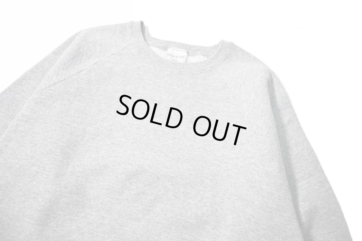 画像2: Used Fruit of the Loom Raglan Sleeve Blank Sweat Shirt Grey (2)