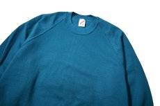 画像2: Deadstock Jerzees Raglan Sleeve Blank Sweat Shirt Blue made in USA (2)