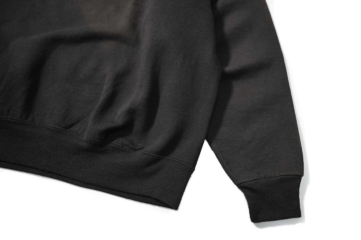 画像3: Used Hanes Raglan Sleeve Blank Sweat Shirt Black (3)