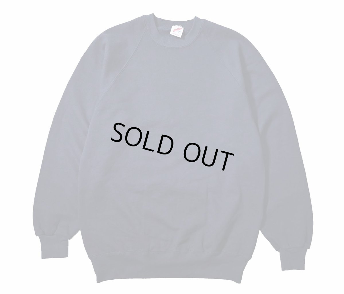 画像1: Deadstock Jerzees Raglan Sleeve Blank Sweat Shirt Navy made in USA (1)