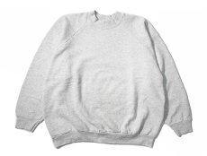 画像1: Used Fruit of the Loom Raglan Sleeve Blank Sweat Shirt Ash made in USA (1)