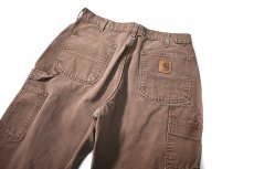 画像4: Used Carhartt Duck Carpenter Pants Chestnut カーハート (4)