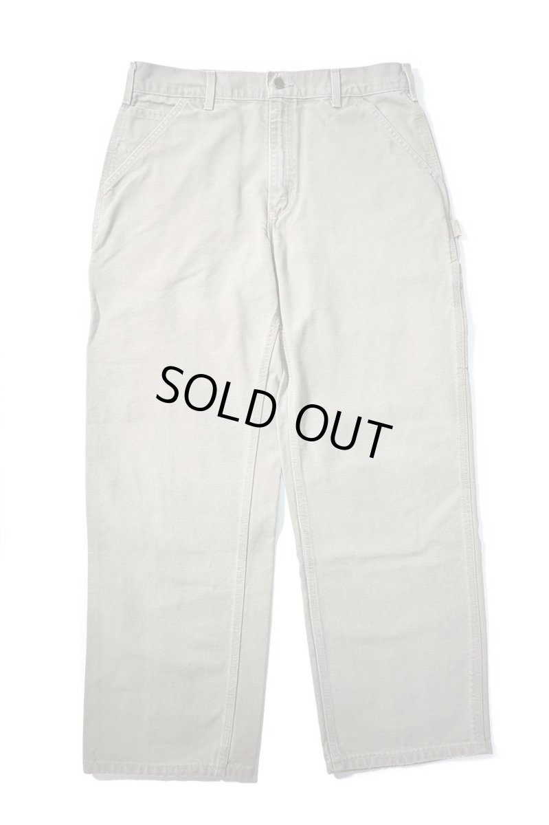 画像1: Used Carhartt Duck Carpenter Pants Desert made in USA カーハート (1)