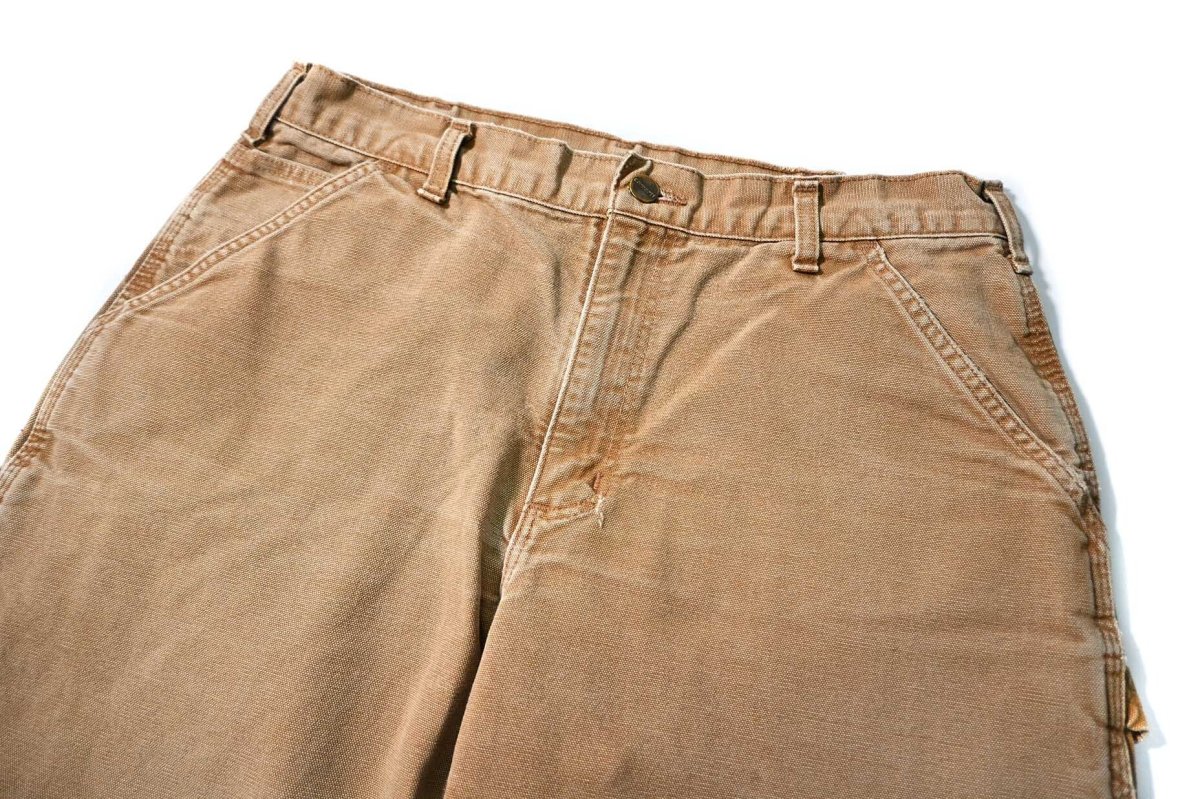 画像2: Used Carhartt Duck Carpenter Pants Brown カーハート (2)