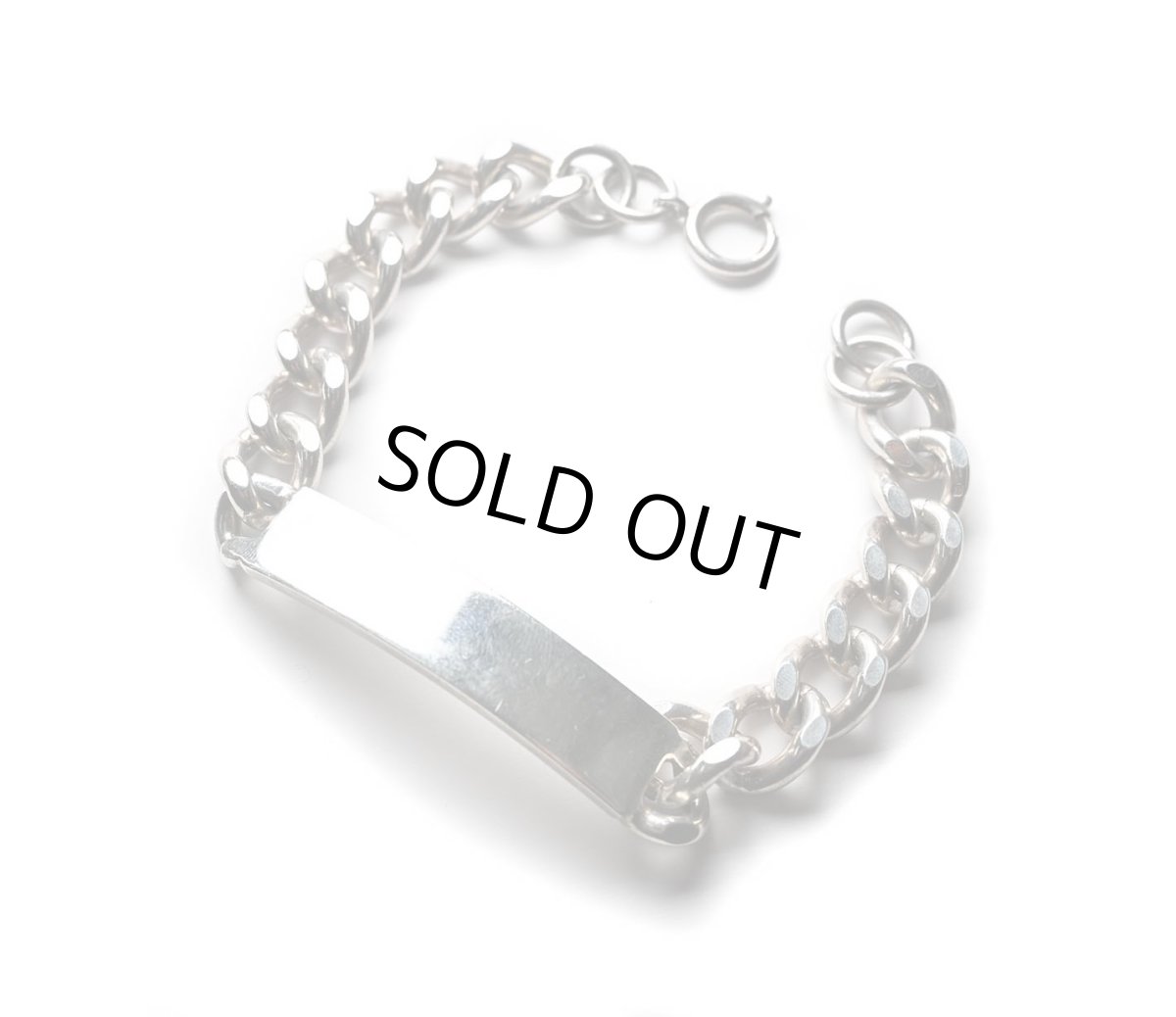 画像1: Vintage UK Silver ID Bracelet (1)