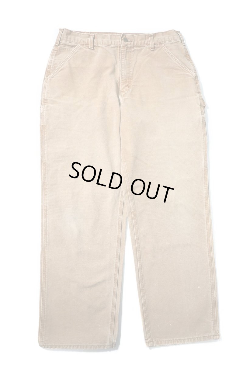 画像1: Used Carhartt Duck Carpenter Pants Brown カーハート (1)