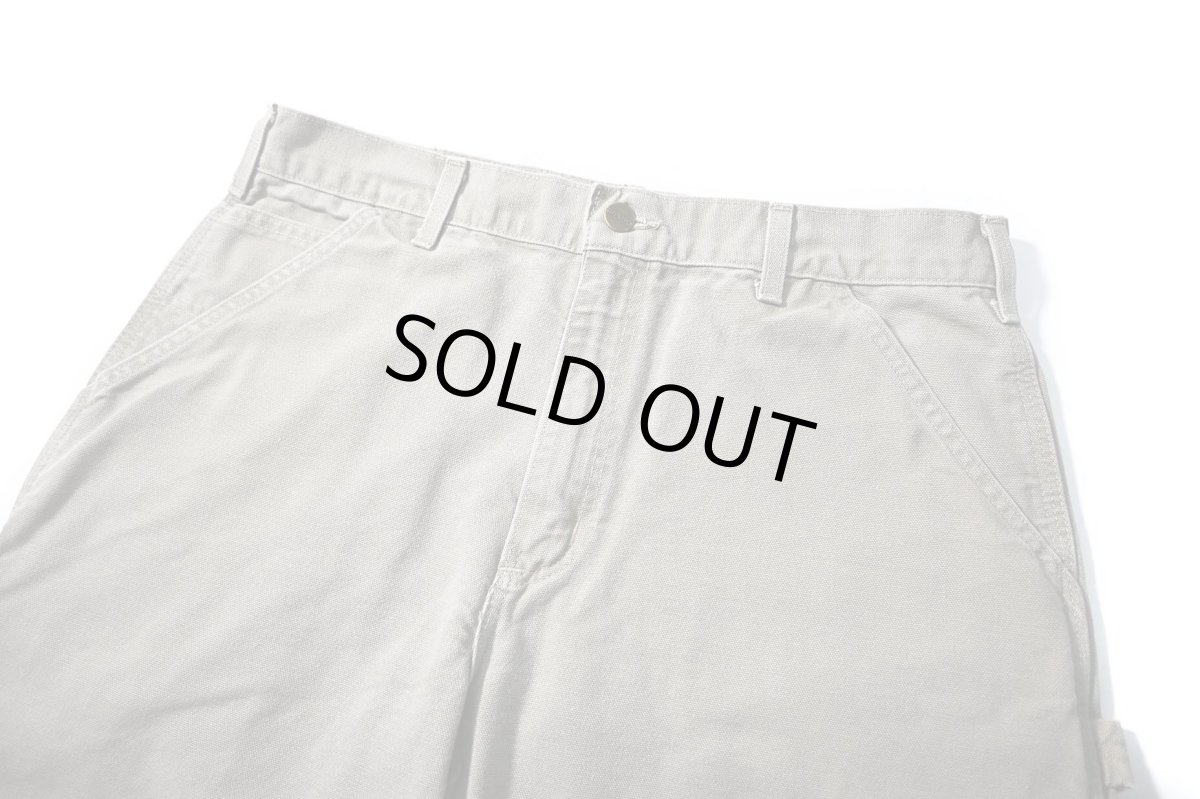 画像2: Used Carhartt Duck Carpenter Pants Desert made in USA カーハート (2)