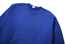 画像2: Used Russell Athletic Blank Sweat Shirt Blue made in USA (2)