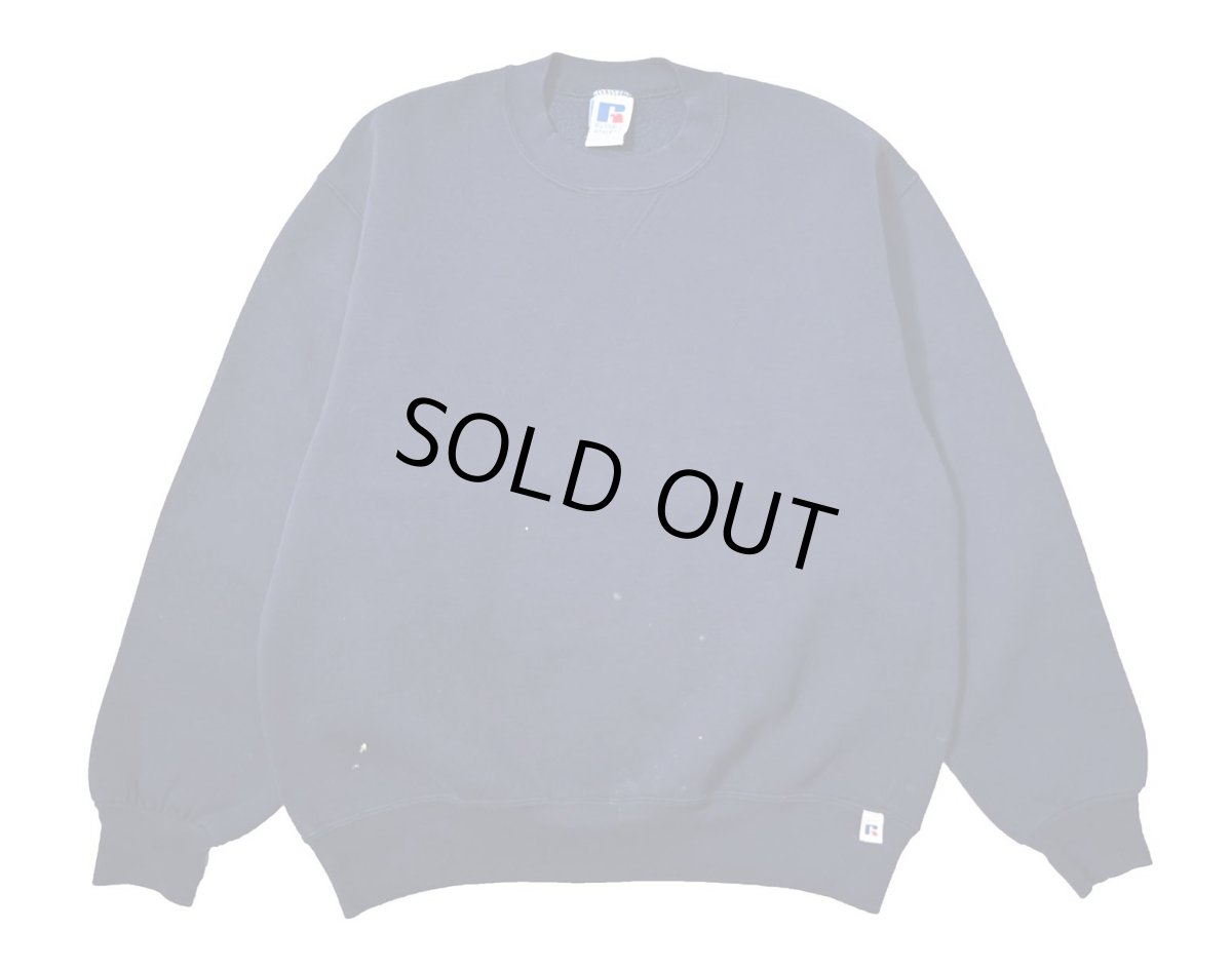 画像1: 90s Used Russell Athletic Blank Sweat Shirt Navy made in USA (1)