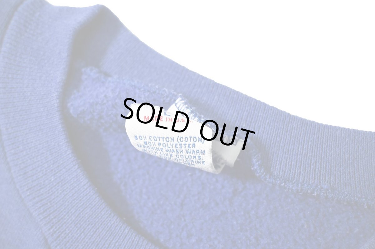画像4: Used Russell Athletic Blank Sweat Shirt Blue made in USA (4)
