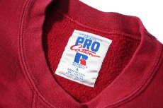 画像4: Used Russell Athletic Blank Sweat Shirt Burgundy made in USA (4)