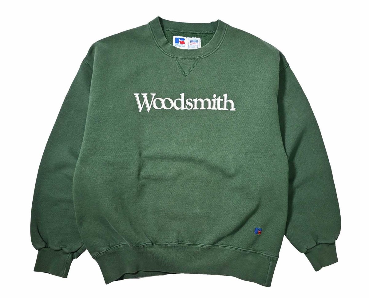 画像1: Used Russell Athletic Sweat Shirt Green "Woodsmith" made in USA (1)
