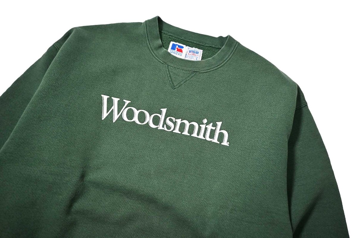 画像2: Used Russell Athletic Sweat Shirt Green "Woodsmith" made in USA (2)