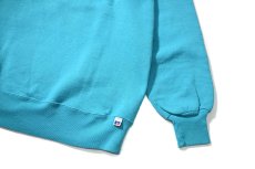 画像3: Used Russell Athletic Blank Sweat Shirt Turquoise made in USA (3)