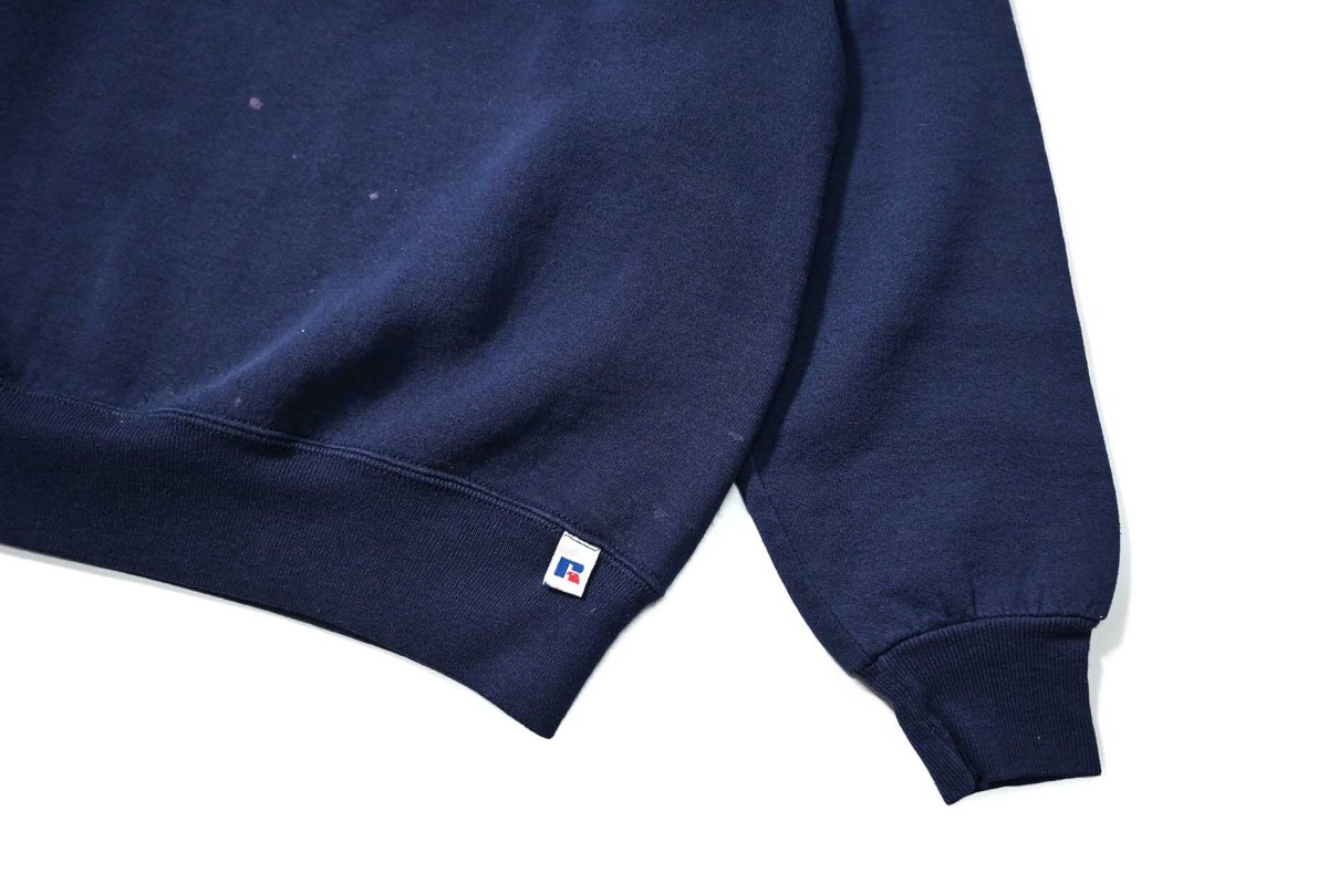 画像3: Used Russell Athletic Blank Sweat Shirt Navy made in USA (3)