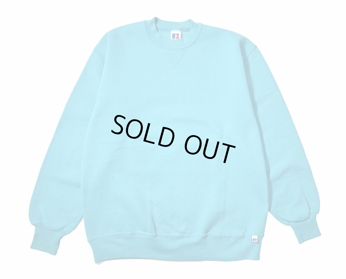 画像1: Used Russell Athletic Blank Sweat Shirt Turquoise made in USA (1)
