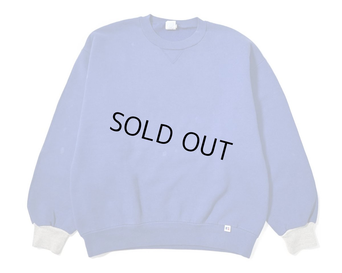 画像1: Used Russell Athletic Blank Sweat Shirt Blue made in USA (1)