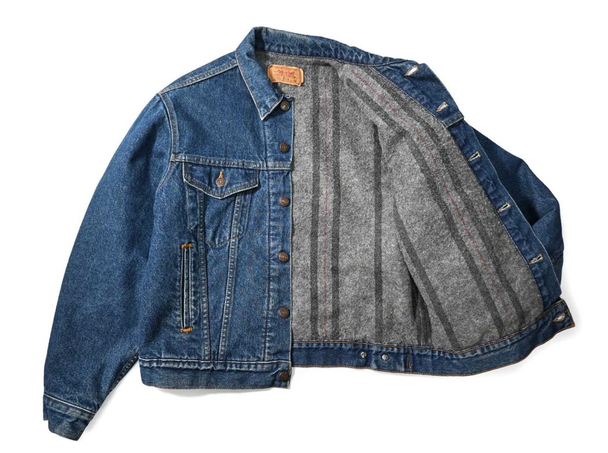 画像6: 80s Used Levi's 70506-0316 Customized Blanket Lined Denim Jacket made in USA (6)