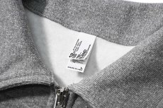 画像4: Los Angeles Apparel Half Zip Collared Pullover Heather Grey ロサンゼルスアパレル (4)