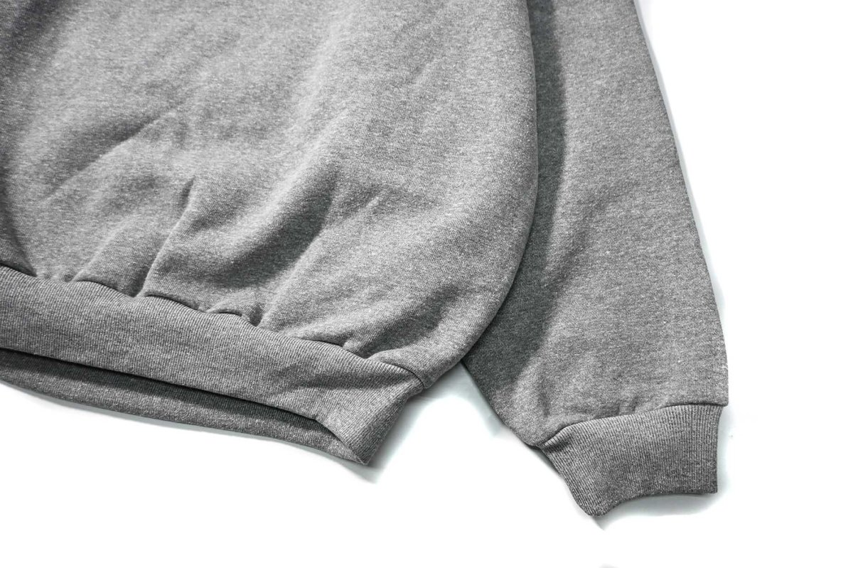画像3: Los Angeles Apparel Half Zip Collared Pullover Heather Grey ロサンゼルスアパレル (3)