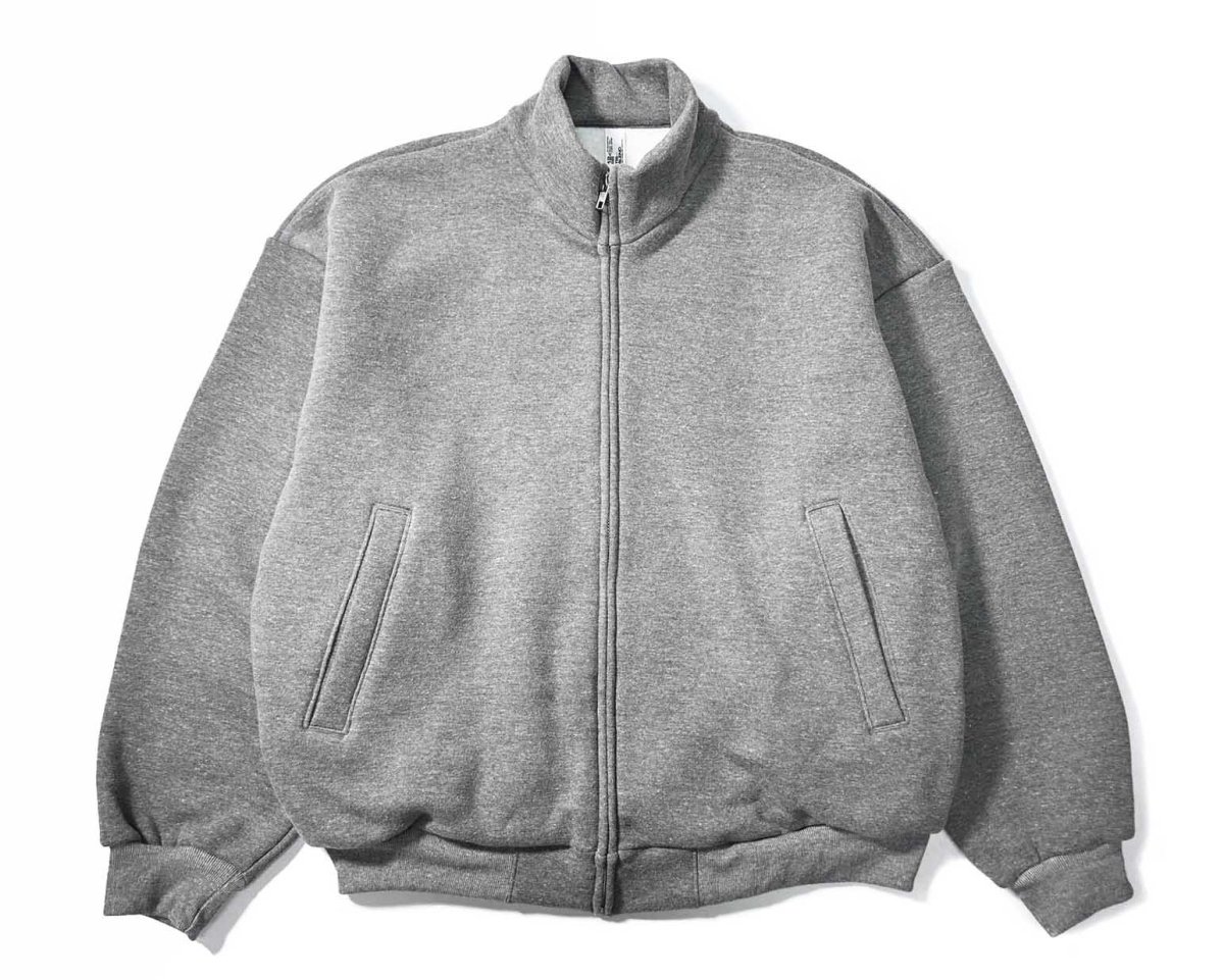 画像1: Los Angeles Apparel Track Fleece Zip Up Jacket Heather Grey ロサンゼルスアパレル (1)