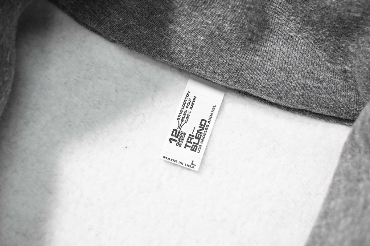 画像4: Los Angeles Apparel Track Fleece Zip Up Jacket Heather Grey ロサンゼルスアパレル (4)